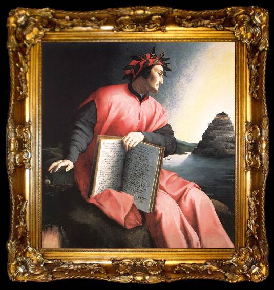 framed  BRONZINO, Agnolo Allegorical Portrait of Dante f, ta009-2